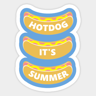 Hot Dog It's Summer Sticker